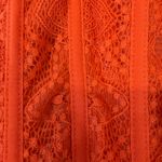 SheIn Bright Orange Lace Corset Top Photo 1
