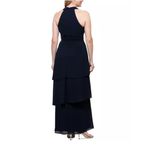 Slny NWT SL Fashions Navy Sleeveless Evening Dress Photo 1