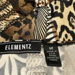 Elementz Maxi Dress Sz M Sleeveless Multi color animal print Brown Beach summer Photo 9