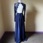 Lulus Awaken My Love Navy Blue Long Sleeve Lace Maxi Dress NEW Women's XS Photo 3