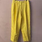 Harvé Benard Vintage  Yellow 100% Linen Trousers Size 16 NWT Photo 8