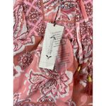 Nanette Lepore NWT  Top Blouse S Small Pink Paisley Tassel Tie V Neck School Boho Photo 6