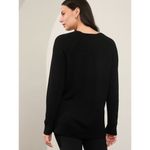 Athleta NWT  Hanover Refined Long Sleeve V-Neck Sweater Black Women's Size M Photo 1