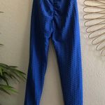 Cobalt electric royal deep blue butt scrunch 3D textured leggings with a high waist, 4 Photo 2