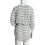 Faithfull the Brand Romper Womens 2 White Navy Blue Striped Off Shoulder Casual Photo 2