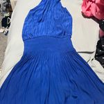 Ramy Brook  Royal Blue Sleeveless Audrey Midi Dress Small Smocked Waisted Photo 12