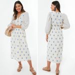 Hunter Bell “Clementine” Blue Medallion Midi Dress Size Medium Photo 3