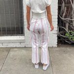 Brandy Melville  boho White and red striped high-waisted straight-leg pants  Photo 3