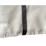 West Loop Womens Scarf Plaid 79"x30" Acrylic Neutral White Brown Black Fringe Photo 5