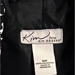 kim rogers  Open Jacket/Blazer - black & white animal print - Size 10 petite Photo 3