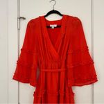 Alexis X Target Angel Sleeve Tiered Ruffle Midi Dress Size Medium Photo 3