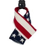 American Flag Winter Scarf 60"x 50" Excellent Condition Red Photo 2