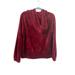 LC Lauren Conrad Women's Red Faux Fur Hoodie S Photo 2