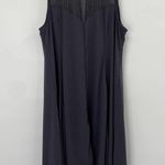 Torrid Midi Jersey Knit Trapeze Dress Hanky Hem Dark Gray Crochet Lace Yoke 2X Photo 0