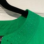 Rafaella NWT  Size L Kelly Green V Neck Short Sleeve Tee Shirt Embroidered Trim Photo 4