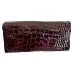 Talbots Brown Croc Embossed Glossy Leather Doctor Bag Satchel Photo 4