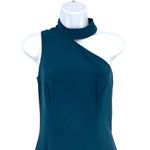 French Connection Echo Crepe One Shoulder Cocktail Party Dress Teal Size 4 NWOT Photo 1