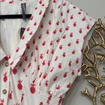 Anthropologie NWT Short-Sleeve V-Neck Pleated Midi Dress pineapple size small Photo 8