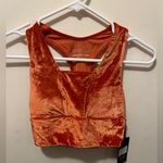 NWT Lanston sport copper velvet two piece set jogger bra sz XS Orange Photo 4