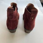 Sole Society Vixen Burgundy Suede Leather Zip Up Ankle Booties Boots Size 6.5M Photo 6