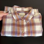 Jachs Girlfriend  women’s flannel plaid shacket with pockets, buttondown, sz M Photo 13