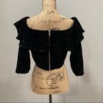 Topshop NWT Velvet Shirt Cocktail Party Event Evening medium off shoulder Photo 7