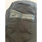 Kim kardashian “Kim” curvy skinny jeans size 12 faux leather detail Black Photo 1