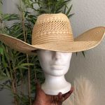 Resistol Self Conforming Tan beige cream straw Western cowboy long oval hat Photo 1