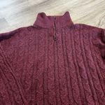 Olive & Oak  Maroon Quarter zip sweater size M Photo 2