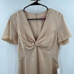 Show Me Your Mumu Rome Twist Gown Dress SZ Extra Small Champagne Luxe Satin Maxi Photo 10