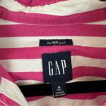 Gap  100% Organic Cotton Button-Back Big Shirt Pink and White Medium Tall Photo 4