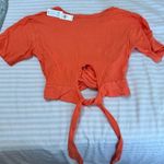 Aerie  Tie Criss-Cross Wrapped Back T-Shirt Top Photo 1