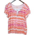 NorthCrest XL Pink Orange Bubble Hem Top Plus Size 16 Photo 0