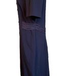 Miss Dorby Vintage Navy Blue White Polka Dot Classy Formal Button Up Midi Dress Size 12 Photo 3