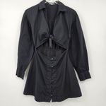 For Love & Lemons  Jocelyn Mini Dress Black Cut Out‎ Hourglass Long Sleeve Small Photo 3