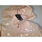 New NWT $375 Jane Post Iconic Princess Slicker Rain Coat Hood Women L Peach Nude Orange Size L Photo 2