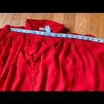 San Joy NWT Tie neck button up oversize blouse size M Photo 12