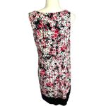 J.Jill  Dress Women Petite Medium Pink White Floral Tank Shift Knee Length Knit Photo 4