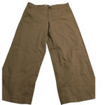 Ella Moss  Wide Leg Crop Pants Khaki Tan Size 12 Utility Casual Photo 0