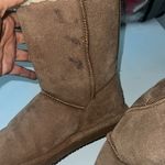 BEARPAW Womens Size 7 BROWN SUEDE FUR LINED Pull On Flat BOOTs MARISSA Photo 2