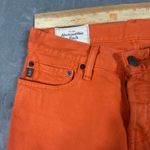 Abercrombie & Fitch Jeans Women 28x30 Orange Skinny Stretch Button Fly Hipster Photo 7