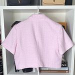 EXPRESS  Tweed Cropped Short Sleeve Blazer in Souvenir Pink Style: 06956716 Photo 9