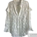 Free People Ivory Candy Shop Lace Bohemian Tunic Top Size Small Photo 3