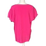 Pink Embroidered Top Size Large Resort Coconut Girl Beach Floral Tropical Cruise Photo 1