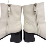 Sam Edelman Winnie Ankle Boots Ivory Cream Leather Square Toe Size 9.5 Photo 5
