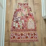 Anthropologie | Boho Floral Smocked Patchwork Slit Side Flowy Maxi Skirt, XS Photo 2