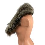 Saga Fox  Shawl Collar Scarf Wrap Stole Silver Fox Fur Photo 3