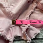 Parisian Distressed Denim Jean Shorts Light Pink Hi Rise Mini Booty Shorts 2 Zip Photo 8
