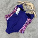 Catalina NWT  Women’s Racer Back Tank One-Piece Swimsuit in Purple Plus Size 2X Photo 4