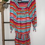 La Blanca  Kaftan Tunic Swim Cover Up Knotted Sleeve Size‎ Small Photo 0